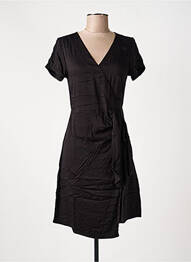 Robe mi-longue manches courtes manches courtes noir LOLA ESPELETA femme