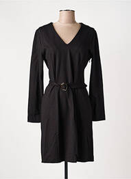 Robe mi-longue manches longues manches longues noir LOLA ESPELETA femme