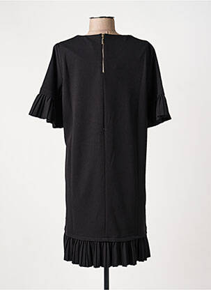Robe mi-longue fermeture zippée au dos manches courtes noir LOLA ESPELETA femme