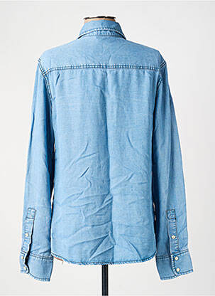 Chemisier coupe cintrée manches longues bleu ORFEO femme