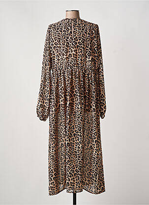 Robe longue manches longues manches longues marron LAURE + MAX femme