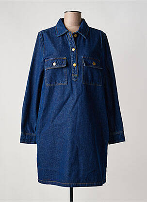 Robe mi-longue manches longues manches longues bleu ARTLOVE femme