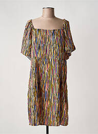 Robe mi-longue manches courtes manches courtes orange LOLA ESPELETA femme