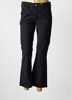 Pantalon chino tissage popeline taille normale noir HAPPY femme