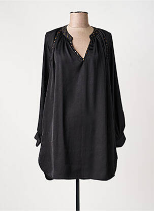 Robe courte manches longues manches longues noir SEE U SOON femme