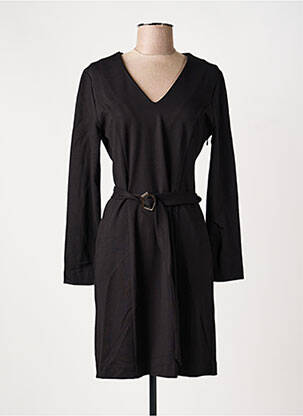 Robe mi-longue manches longues manches longues noir LOLA ESPELETA femme