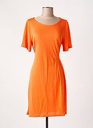 Robe mi-longue manches courtes manches courtes orange PAKO LITTO femme