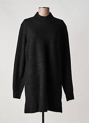 Robe pull col col montant manches longues noir ARTLOVE femme