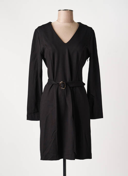 Robe mi-longue manches longues manches longues noir LOLA ESPELETA femme