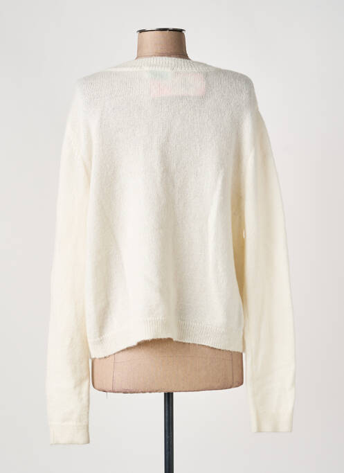 Gilet manches longues coupe cintrée beige LAURE + MAX femme