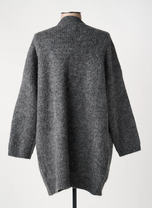 Gilet manches longues maille tricot gris ARTLOVE femme