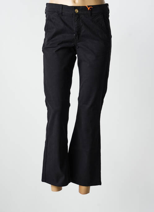 Pantalon chino tissage popeline taille normale noir HAPPY femme