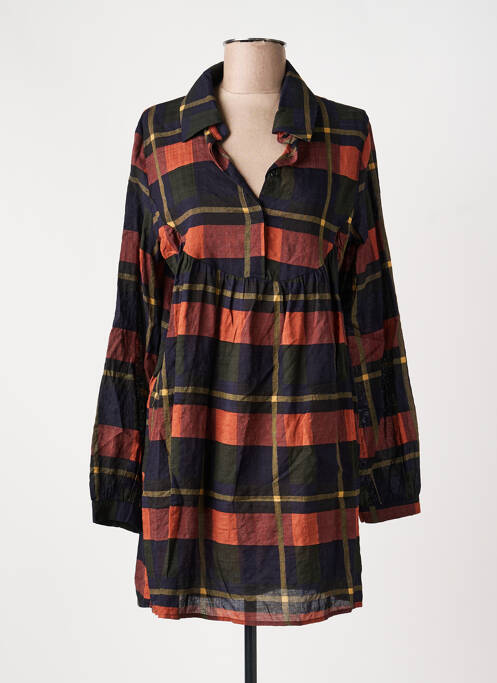 Robe courte manches longues manches longues noir LAURE + MAX femme