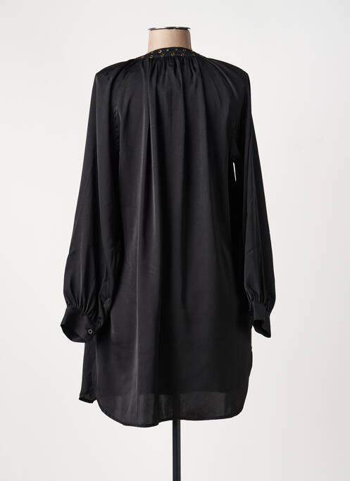 Robe courte manches longues manches longues noir SEE U SOON femme