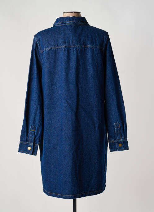 Robe mi-longue manches longues manches longues bleu ARTLOVE femme