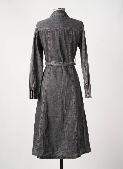 Robe mi-longue manches longues manches longues gris ORFEO femme