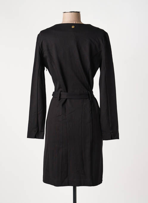 Robe mi-longue manches longues manches longues noir LOLA ESPELETA femme