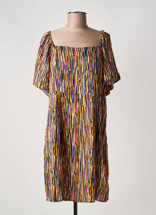 Robe mi-longue manches courtes manches courtes orange LOLA ESPELETA femme