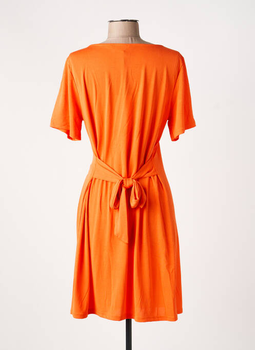 Robe mi-longue manches courtes manches courtes orange PAKO LITTO femme