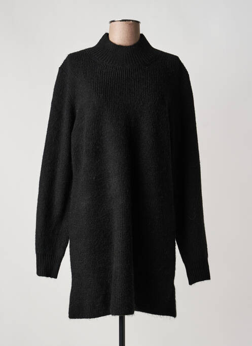 Robe pull col col montant manches longues noir ARTLOVE femme