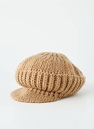 Casquette maille grosse maille marron O'MER femme