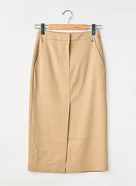 Jupe longue coupe droite beige TWINSET femme