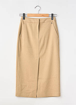 Jupe longue coupe droite beige TWIN SET femme