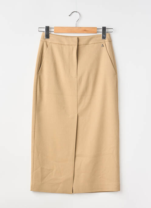 Jupe longue coupe droite beige TWIN SET femme