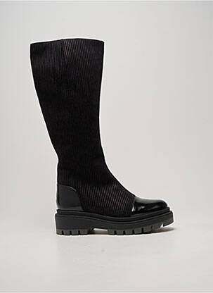 Bottes tissage satiné talon de 4 à 6cm noir CHIE MIHARA femme