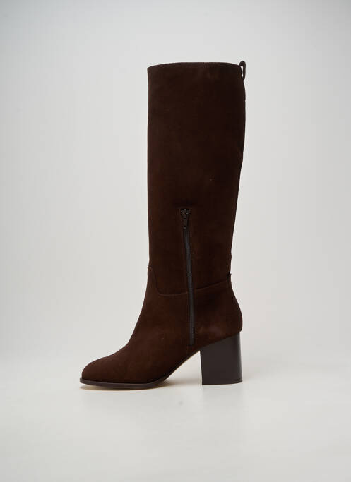 Bottes talon bottier talon de 7 à 9cm marron ANAKI femme