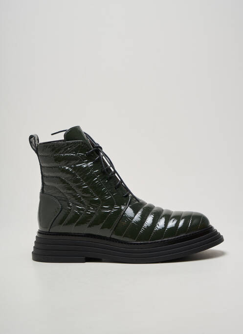 Bottines/boots bout rond talon de 4 à 6cm vert LAURA BELLARIVA femme