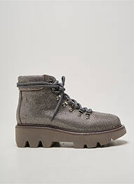 Bottines/boots tissage satiné talon de 4 à 6cm argent LOLA CRUZ femme