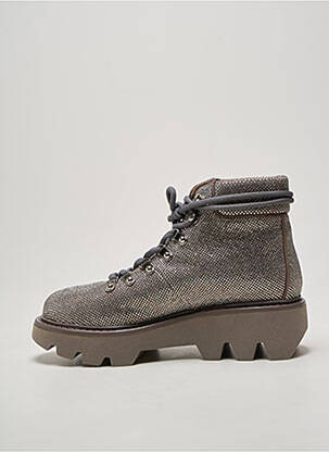 Bottines/boots tissage satiné talon de 4 à 6cm argent LOLA CRUZ femme