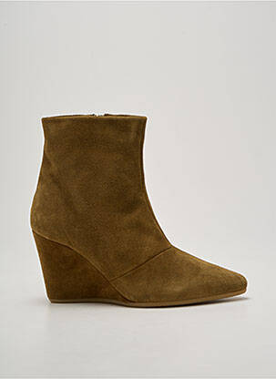 Bottines/boots bout pointu talon de 7 à 9cm vert FORTE-FORTE femme