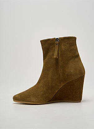 Bottines/boots bout pointu talon de 7 à 9cm vert FORTE-FORTE femme