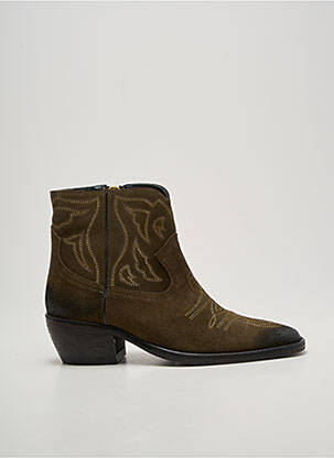 Bottines/boots bout pointu talon de 4 à 6cm vert CLARIS VIROT femme