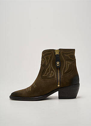 Bottines/boots bout pointu talon de 4 à 6cm vert CLARIS VIROT femme