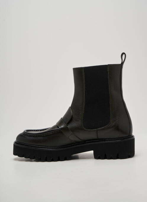 Bottines/boots bout rond talon plat jusqu'à 3cm vert CALCE femme