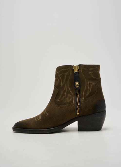 Bottines/boots bout pointu talon de 4 à 6cm vert CLARIS VIROT femme