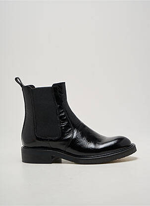 Bottines/boots tissage satiné talon plat jusqu'à 3cm noir BILLIBI femme