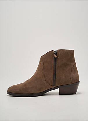 Bottines/boots cubain talon de 4 à 6cm marron ANONYMOUS femme