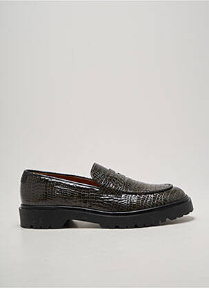 Mocassins tissage satiné talon plat jusqu'à 3cm gris ANTHOLOGY femme