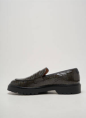 Mocassins tissage satiné talon plat jusqu'à 3cm gris ANTHOLOGY femme