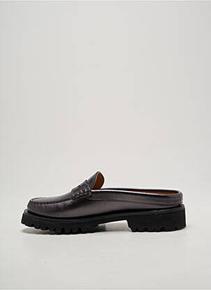 Mules/sabots tissage satiné talon plat jusqu'à 3cm noir SESA FOOTWEAR femme