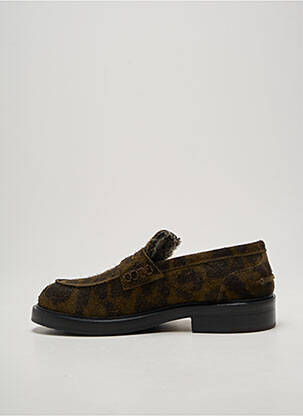 Mocassins bout rond talon plat jusqu'à 3cm vert ELIA MAURIZI femme