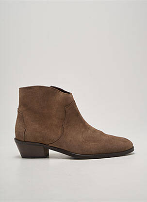 Bottines/boots cubain talon de 4 à 6cm marron ANONYMOUS femme
