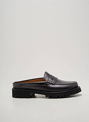 Mules/sabots tissage satiné talon plat jusqu'à 3cm noir SESA FOOTWEAR femme