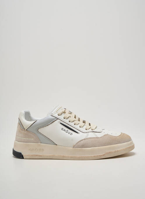 Baskets bout rond talon plat jusqu'à 3cm blanc GHOUD femme