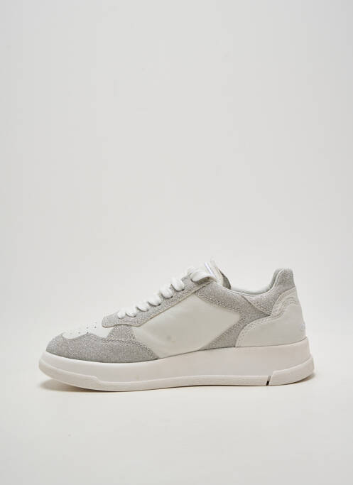 Baskets tissage tissage pailleté talon plat jusqu'à 3cm argent GHOUD femme