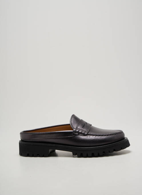 Mules/sabots tissage satiné talon plat jusqu'à 3cm noir SESA FOOTWEAR femme